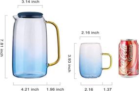 img 3 attached to 🍹 LUCKY GO Borosilicate Beverage with Pitcher Resistance