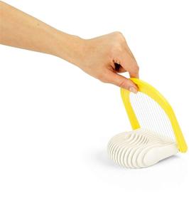 img 1 attached to 🍋 Culinary FlipSlice Egg Slicer (Lemon Meringue)