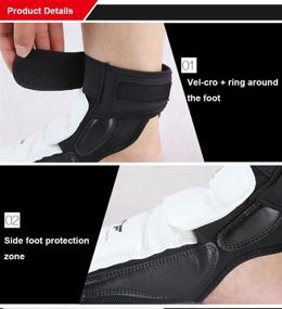 img 2 attached to Premium Wonzone Taekwondo Boxing Foot Protector Gear: Reliable Martial Arts Training Sparring Gear for Men Women Kids - Muay Thai, Kung Fu, Tae Kwon Do Support & Protection