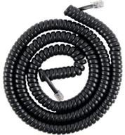 black coiled telephone handset bistras logo