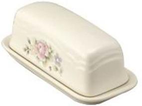 img 1 attached to 🌹 Exquisite Pfaltzgraff Rose Covered Butter Dish: A Delicate Addition to Your Tableware Collection