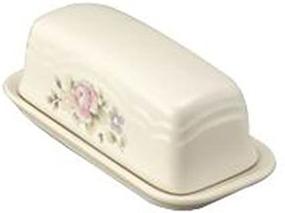 img 2 attached to 🌹 Exquisite Pfaltzgraff Rose Covered Butter Dish: A Delicate Addition to Your Tableware Collection