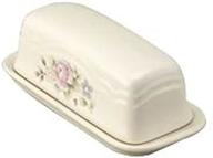 🌹 exquisite pfaltzgraff rose covered butter dish: a delicate addition to your tableware collection логотип