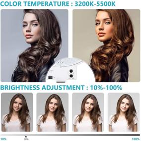 img 2 attached to 🎥 Professional Neewer 18-inch White LED Ring Light Kit for Make-up Video Shooting - Dimmable 50W, 3200-5600K Color Temperature, Soft Filter, Hot Shoe Adapter, and Cellphone Holder (NO Carrying Bag)