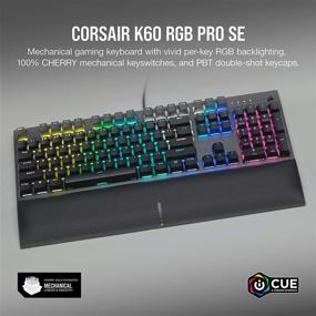 img 3 attached to 💡 Corsair K60 RGB Pro SE Механическая игровая клавиатура: переключатели Cherry MX, алюминиевая рама, настраиваемая RGB-подсветка, клавиши из PBT, съемный подлокотник для ладоней