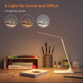 img 2 attached to 🔆 Dimmable LED Desk Lamp with Touch Control and Stepless Brightness Adjustment - Ideal Reading and Table Lamp