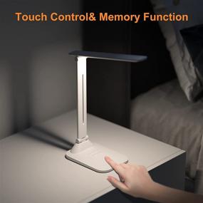 img 1 attached to 🔆 Dimmable LED Desk Lamp with Touch Control and Stepless Brightness Adjustment - Ideal Reading and Table Lamp