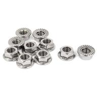 🔩 serrated hex flange nuts – stainless steel, m8 thread, 8mm height (pack of 10) by uxcell logo