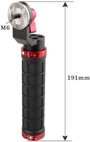 img 3 attached to 🔴 Enhance Your Control with CAMVATE Aluminum Rosette Rubber Handle Grip - Red, M6 Thread, 31.8 mm Standard Accessory