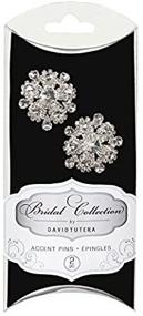 img 2 attached to 💎 Sparkling Elegance: Darice DT3748 David Tutera 1-Inch Tear Droplet Round Rhinestone Pin Set