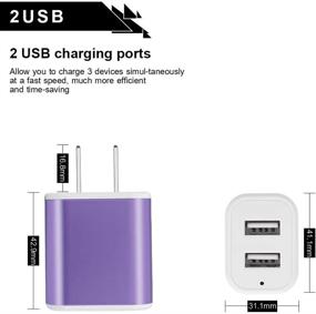 img 2 attached to Versatile USB Charging Block: Fast Charger Plug with 6ft Micro USB Cable for Samsung Galaxy, LG Stylus, Kindle Fire and More