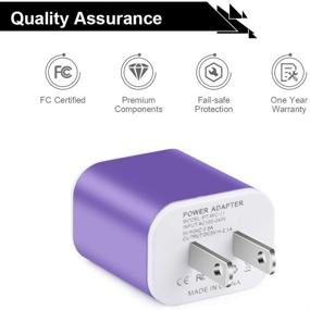 img 1 attached to Versatile USB Charging Block: Fast Charger Plug with 6ft Micro USB Cable for Samsung Galaxy, LG Stylus, Kindle Fire and More