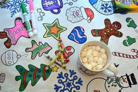 img 2 attached to 🎨 Colorable Holiday Placemats for Coloring Table