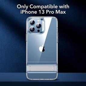 img 3 attached to 📱 ESR Metal Kickstand Case for iPhone 13 Pro Max, Patented 2-Way Stand, Enhanced Drop Protection, Slim Flexible Clear Back Cover