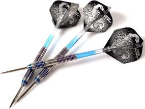 img 3 attached to 🎯 Premium CUESOUL Black Scorpion Tungsten Steel Tip Dart Set - 22/24/26 Grams, Titanium Coated Barrel