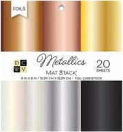 🎨 dcwv 6x6 cardstock stack, metallics foil solid - 6 colors logo