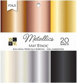 img 1 attached to 🎨 DCWV 6x6 Cardstock Stack, Metallics Foil Solid - 6 Colors
