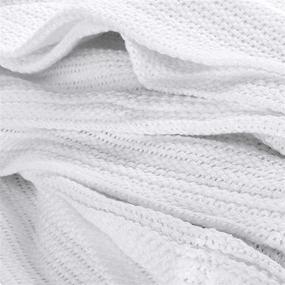 img 3 attached to 🛏️ Linteum Textile Hospital Thermal Blanket: 100% Cotton, Breathable Open-Cell Weave Design - White Twin (2.5 lb)