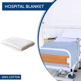 img 1 attached to 🛏️ Linteum Textile Hospital Thermal Blanket: 100% Cotton, Breathable Open-Cell Weave Design - White Twin (2.5 lb)