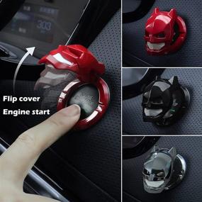 img 1 attached to Protective Red Car Engine Decoration Cover - BianFu Xia Start Button Cover