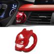 protective red car engine decoration cover - bianfu xia start button cover logo