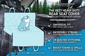 img 1 attached to 🐶 Bulldogology Dog Back Seat Cover: Waterproof Heavy Duty Bench Cover with Hammock and Protector - Premium Pet Car Seat Cover for Cars, Trucks & SUVs