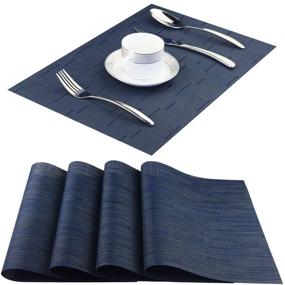 img 4 attached to Vinyl Placemats Washable Table Dining