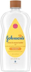 img 4 attached to Johnson's Baby Oil Shea and Cocoa Butter: 20 oz (Pack of 2) - Nourishing Moisturizer for Baby's Skin