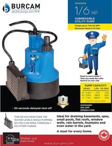 img 3 attached to 🔵 BURCAM 300506S 1/6HP Automatic Submersible Utility Pump - Black/Blue