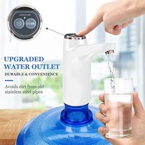 img 3 attached to 💦 Dotsog USB Charging Water Bottle Pump – Automatic Electric Dispenser for Universal 5 Gallon Bottles, Wireless & Portable for Home, Kitchen, and Office Use