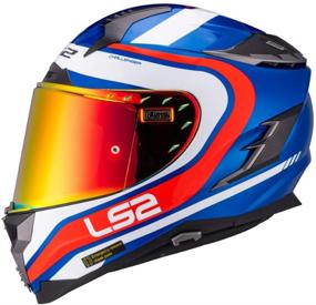 img 2 attached to 🔴 LS2 Challenger Full Face Helmet Visor Shield - Original Accessories (Chrome Red)