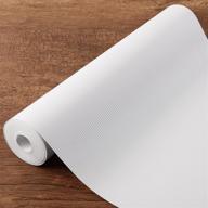 🚰 waterproof white drawer liners - non-adhesive shelf liner for shoe cupboards, closet, and pantry - 17.7 x 96 inches logo