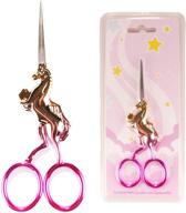 🦄 stainless steel scissors with unicorn embroidery craft design - gradient - 1 pair logo