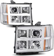 autosaver88 chrome projector headlights assembly for 2007-2014 gmc sierra 1500/2500hd/3500hd - compatible replacement logo