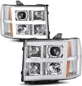 img 4 attached to AUTOSAVER88 Chrome Projector Headlights Assembly for 2007-2014 GMC Sierra 1500/2500HD/3500HD - Compatible Replacement