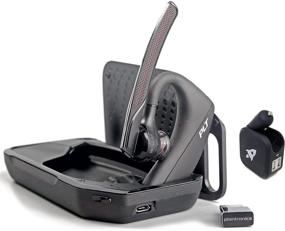 img 4 attached to 🎧 Наушники Bluetooth Plantronics Voyager 5200-UC Bundle 206110-01 для смартфонов, ПК, iOS, Mac, программ дистанционной связи, планшетов с 2-портовым USB-зарядным устройством для автомобиля и дома.