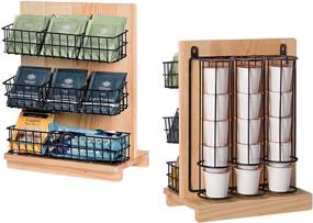 img 4 attached to ☕ Tea Coffee Condiment Organizer: Wall Mounted Storage & K-Cup Holder