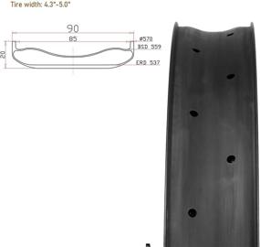 img 3 attached to ICAN F685 26er Fat Bike Carbon Wheelset with 90mm Width for Optimal Snow Riding Experience