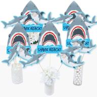 shark zone jawsome birthday centerpiece logo