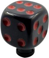 🎲 mavota dice steering wheel knob weighted shift knob: car truck suv black-red with 3 adapter fit logo
