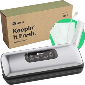 img 4 attached to 🥫 Vremi Food Vacuum Sealer Machine - Ideal for Sous Vide and Food Preservation - Includes Starter Bags and Suction Hose for Jars and Containers