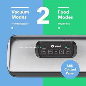 img 1 attached to 🥫 Vremi Food Vacuum Sealer Machine - Ideal for Sous Vide and Food Preservation - Includes Starter Bags and Suction Hose for Jars and Containers