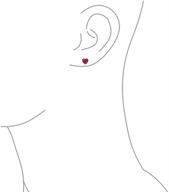 exquisite victoria townsend sterling silver genuine garnet heart stud earrings: unveiling timeless elegance logo