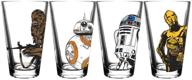 🌟 star wars classic pint glass set - 16 oz. capacity - pack of 4 glasses - traditional shape logo