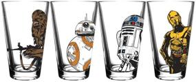 img 4 attached to 🌟 Star Wars Classic Pint Glass Set - 16 oz. Capacity - Pack of 4 Glasses - Traditional Shape