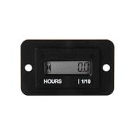 🌟 digital lcd hour meter for ztr lawn mower tractor generator golf cart club car scrubber marine atv motor compressor and other powered equipment - runleader, resettable total hours, 4.5v to 90v dc logo