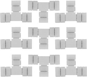 img 4 attached to 💡 Enhance Your LED Strip Setup with 10Packs T Shape 4-Pin RGB LED Light Strip Connectors - Perfect for SMD 5050 Multicolor LED Strip