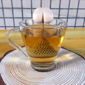 img 3 attached to 🍵 PCduoduo Hilarious Loose Leaf Tea Infuser Ball - 100% Food Grade Silicone Stool-Shaped Tea Strainer, Perfect Tea Filter