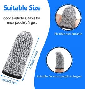 img 3 attached to Finger Cots for Cut Resistant Finger Protection 🖐️ – Reusable Sleeve Protectors for Kitchen, Work, Sculpture Supplies (30-pack)