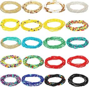 img 3 attached to 💃 Colorful Waistbeads for African Women's Jewelry - Eye-catching Body Accessories